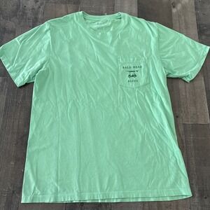 Bald Head Blues Men's Bald Head Island, NC Golf Cart & Clubs T-Shirt sz M Green